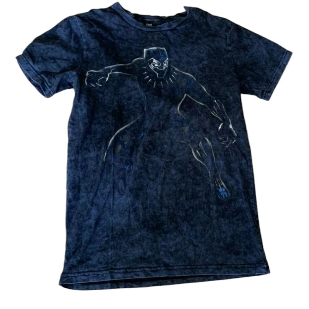 Mens Tshirt T Shirt S LG Marvel Black Panther Blue Black